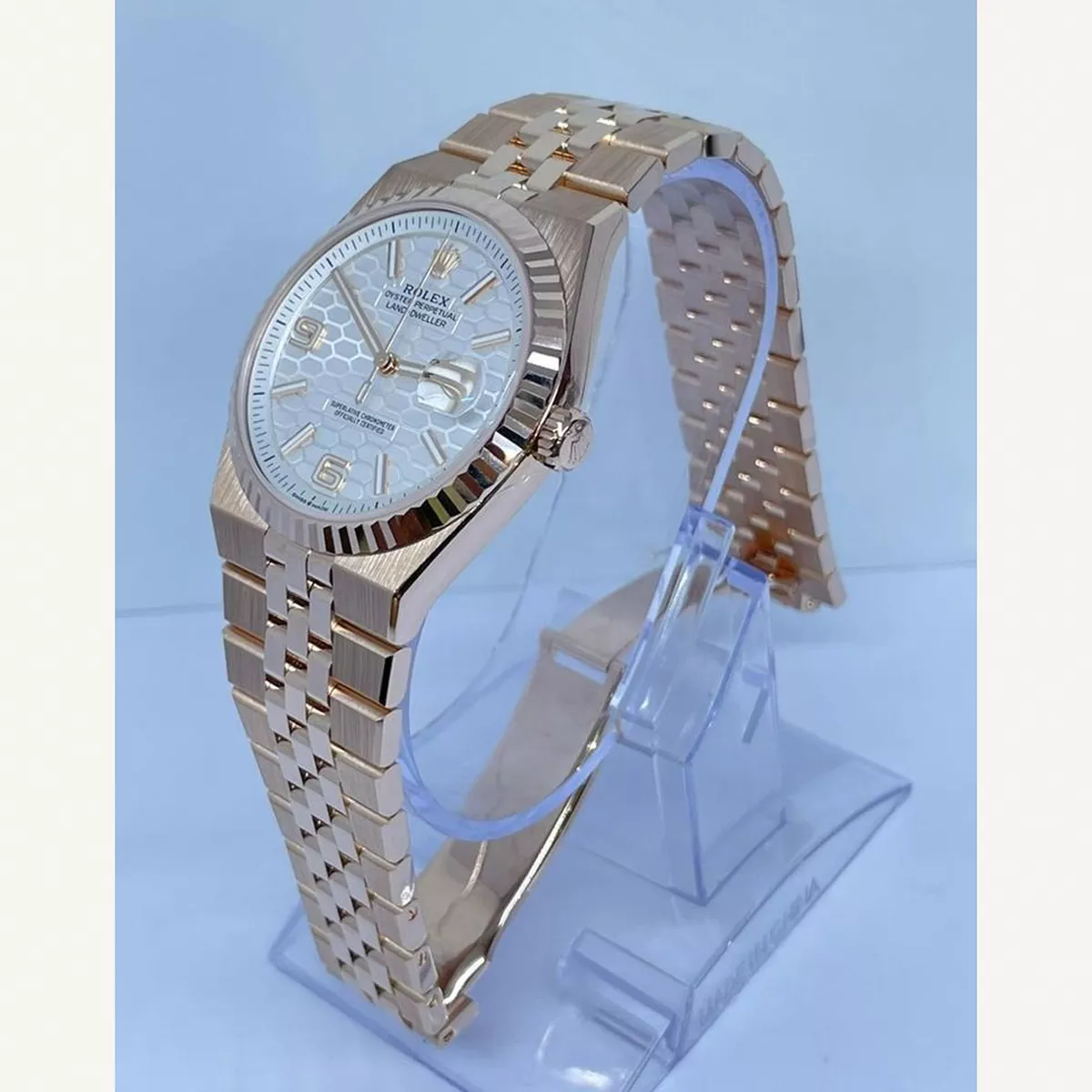 Rolex Land-Dweller 40mm Full Rose Gold with White Dial | Condition: New | Year of production 2026 | Original box | Original papers-5-5