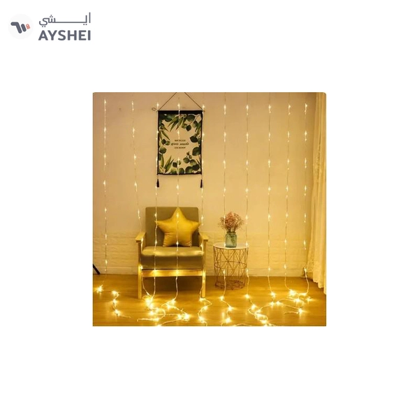 3MX3M RAINING LED DECORATIVE CURTAIN LIGHT-WARM WHITE