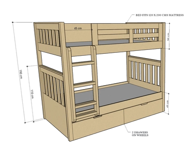 Max Bunk Bed, 90-3
