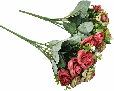 Yatai Artificial Plants 2 Bunch Rose Flowers For Multiple Occasions-2