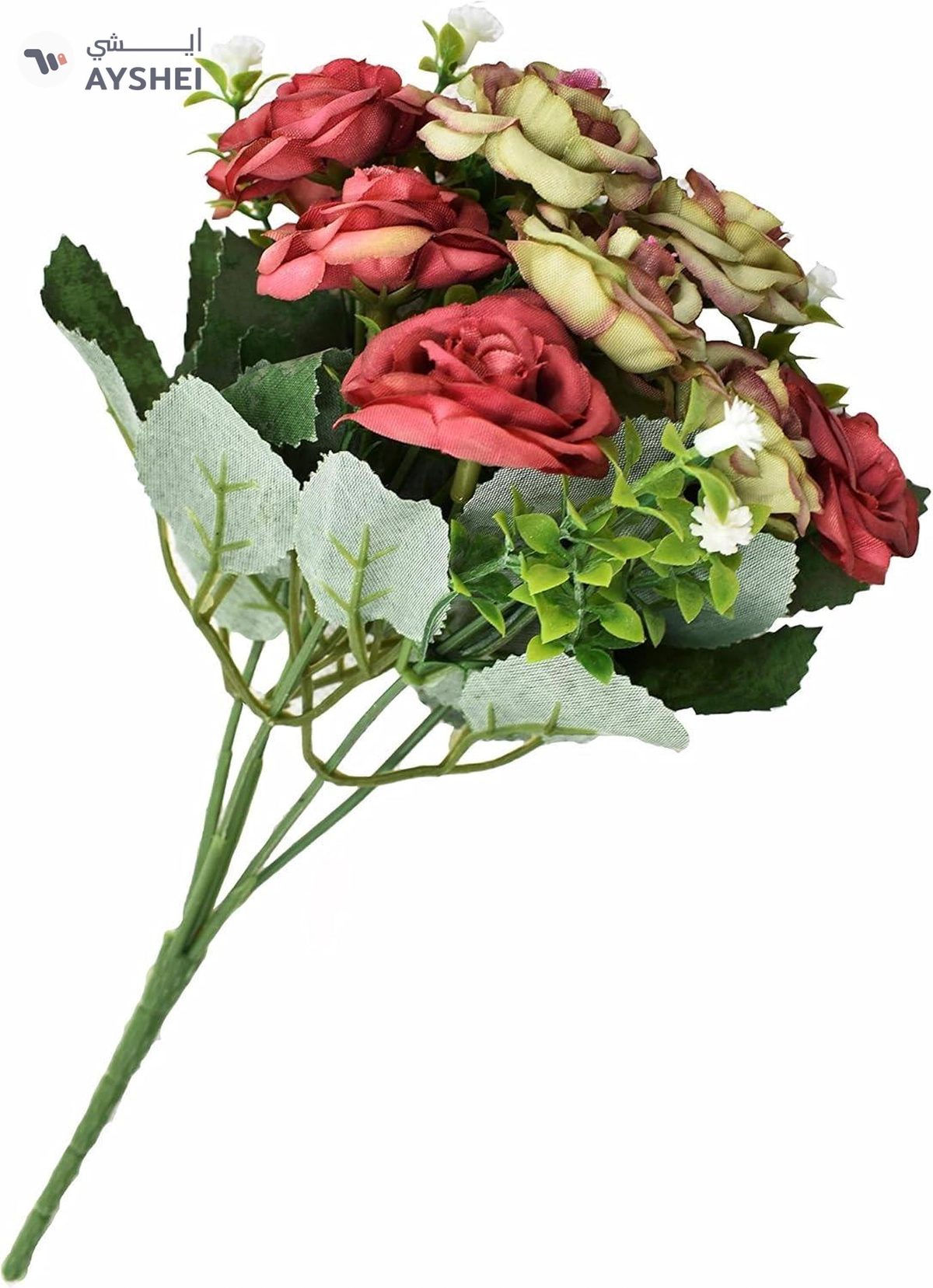 Yatai Artificial Plants 2 Bunch Rose Flowers For Multiple Occasions-1-1