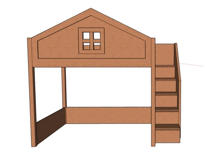 Elega Home Loft Bed, fits Queen 150 x 200 cms Mattress-2