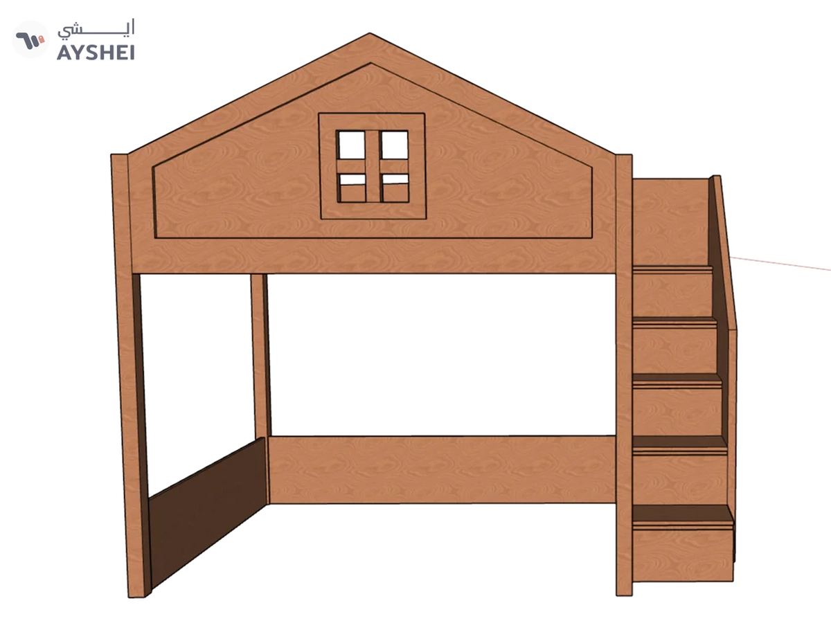 Elega Home Loft Bed, fits Queen 150 x 200 cms Mattress-2-2
