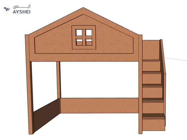 Elega Home Loft Bed, fits Queen 150 x 200 cms Mattress