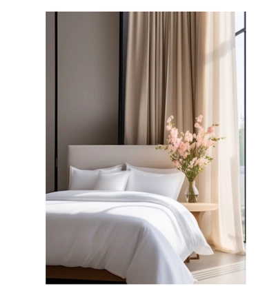 Raymond Home Queen Flat sheet Super Soft 180 TC Pure Cotton-0