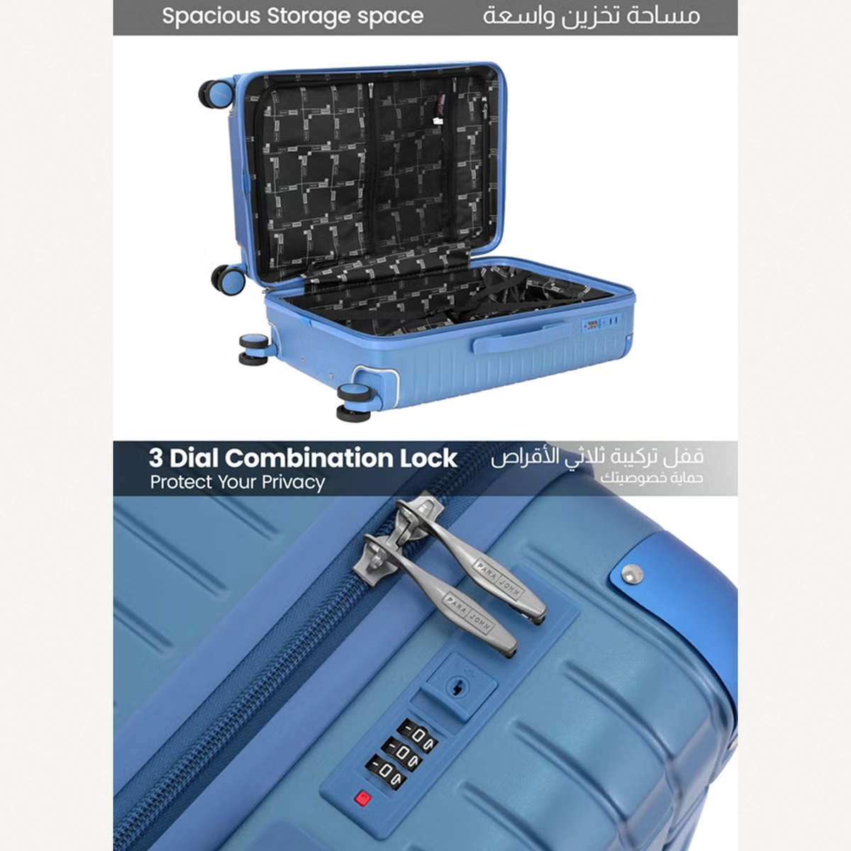 Para John AERIS 3-Piece Hard Shell Luggage Set-5-5