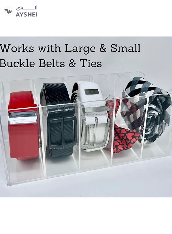 Eworld Acrylic Belt and Makeup Organizer Display Storage for Shelf Drawers