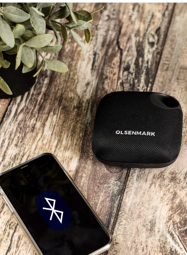 Olsenmark Wireless Portable 5W 2" Speaker with Bluetooth-OMMS1219 Powerful Audio Companion, IPX6 Water Resistant, 800mAh Battery, TWS Function, USB-Mp3 TF Card ,long Play Time 2 Years Warranty