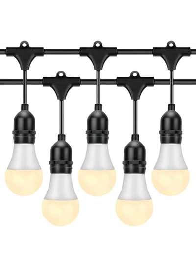 Yuwell Outdoor Waterproof IP65 Led String Lights E27 Holder 50 Meter Bulb Holder Wire With 100 LED Bulbs 9W Warm White With EU Plug Solar Bulb Holder For Ramadan Decoration Lights And Outdoor Decoration Light Hanging Light String Wire Ramadan Light For Commercial Patio Garden & Porch Yard-0
