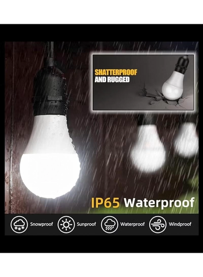 Yuwell Outdoor Waterproof IP65 Led String Lights E27 Holder 50 Meter Bulb Holder Wire With 100 LED Bulbs 9W Warm White With EU Plug Solar Bulb Holder For Ramadan Decoration Lights And Outdoor Decoration Light Hanging Light String Wire Ramadan Light For Commercial Patio Garden & Porch Yard-3