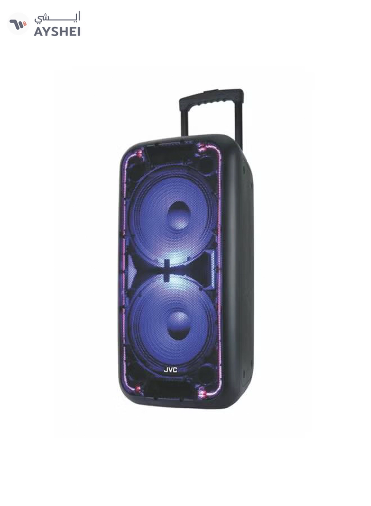 JVC Portable Trolley Bluetooth Speaker With 1600W PMPO Powerfull Output Bluetooth And 2 Microphones XS-N518PB Black-1-1