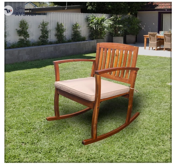 Yatai Decor Rocking Chair Modern Wooden Rocking Chair with Seating Cushions
