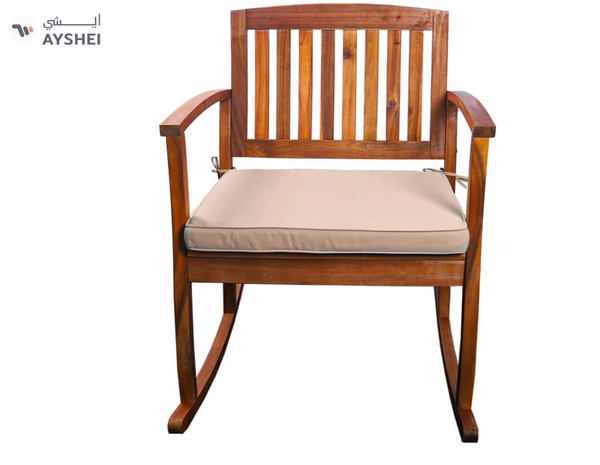 Yatai Decor Rocking Chair Modern Wooden Rocking Chair with Seating Cushions