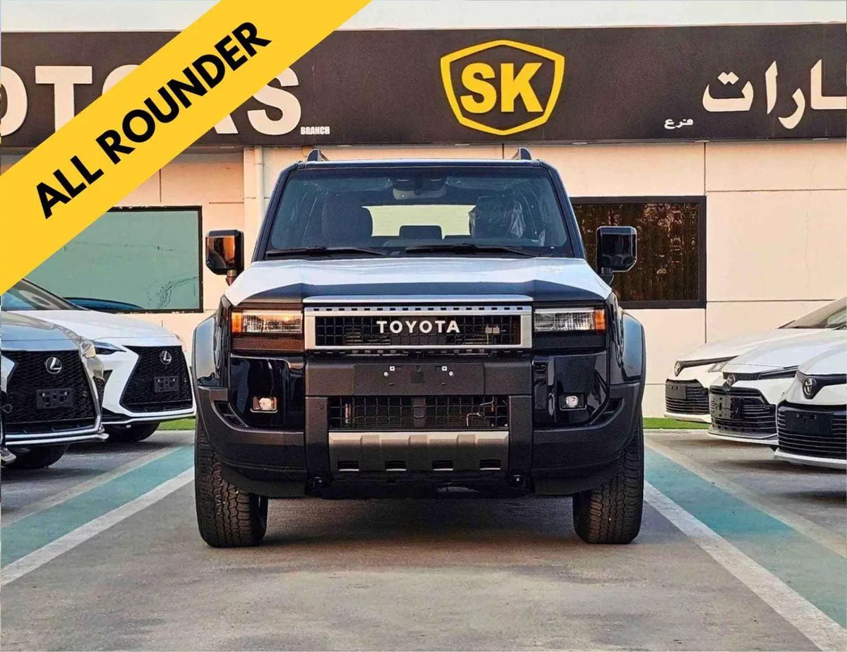 Toyota Prado ALL ROUNDER TURBO SQUARE LIGHTS || 2.4L PETROL V4 4WD | LEATHER SEAT | D.PWR SEAT | AUTO DOOR | 1 DI