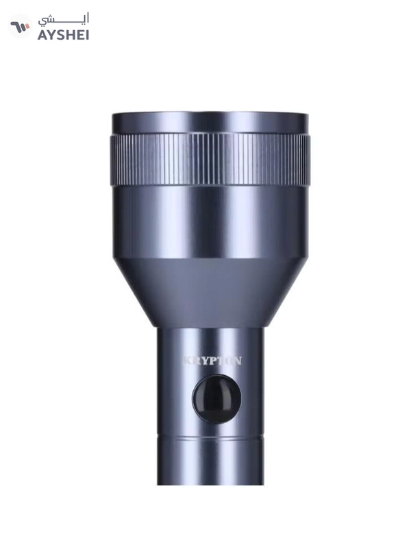 KRYPTON Rechargeable LED Flashlight-Powerful Torch For Camping, Hiking, Trekking Grey