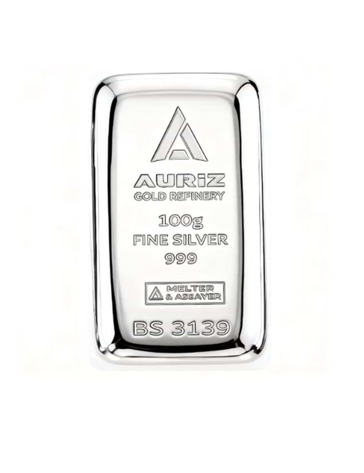 Auriz Minting 100GM Pure Silver Bar 999 - 100 Grams-0-0