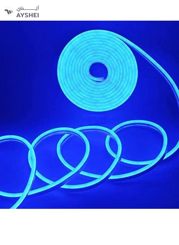 Yuwell Premium Quality LED Neon Strip Light Waterproof For Home Lighting Kitchen Bed Outdoor Flexible Decoration Blue 5 Meter