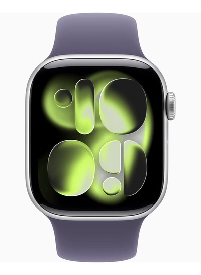 Apple Watch Series 11 GPS 42mm (TDRA Version) Silver Aluminium Case With Purple Fog Sport Band - M/L-2