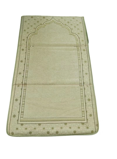 Yuwell Foldable Prayer Mat with Back Support & Carrying Bag, 2-in-1 Prayer Rug Sajadah, Anti-Slip Islamic Salah Mat 110×60CM for Men & Women, Portable Ramadan & Eid Gift Beige-5