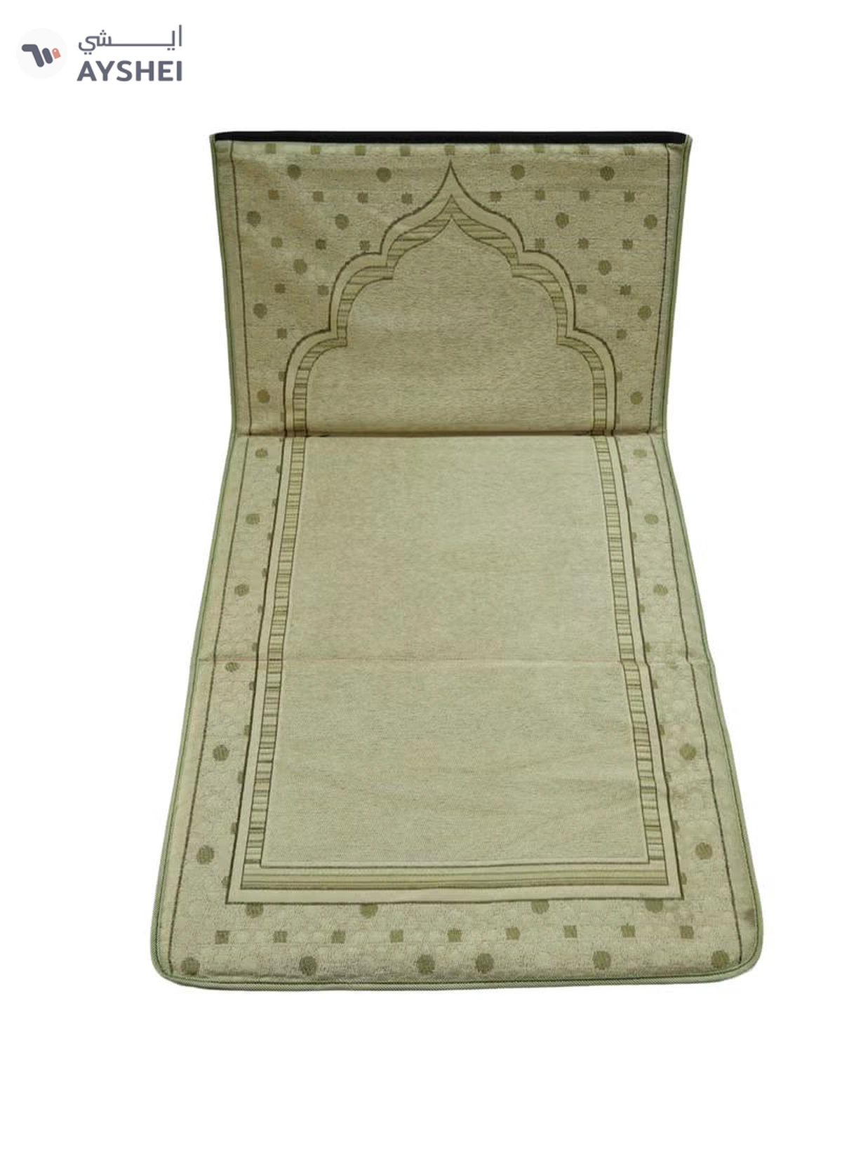 Yuwell Foldable Prayer Mat with Back Support & Carrying Bag, 2-in-1 Prayer Rug Sajadah, Anti-Slip Islamic Salah Mat 110×60CM for Men & Women, Portable Ramadan & Eid Gift Beige-6-6