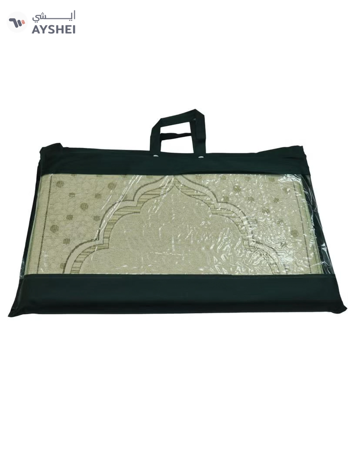 Yuwell Foldable Prayer Mat with Back Support & Carrying Bag, 2-in-1 Prayer Rug Sajadah, Anti-Slip Islamic Salah Mat 110×60CM for Men & Women, Portable Ramadan & Eid Gift Beige-3-3