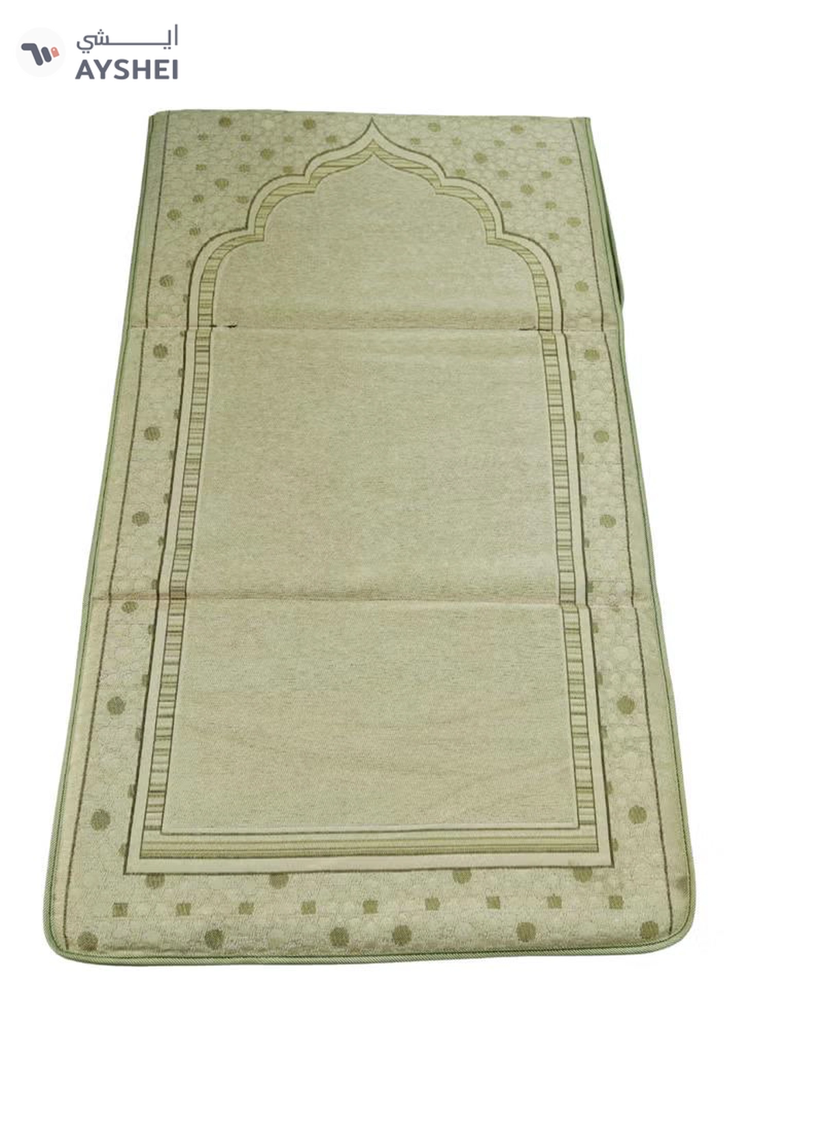 Yuwell Foldable Prayer Mat with Back Support & Carrying Bag, 2-in-1 Prayer Rug Sajadah, Anti-Slip Islamic Salah Mat 110×60CM for Men & Women, Portable Ramadan & Eid Gift Beige-5-5