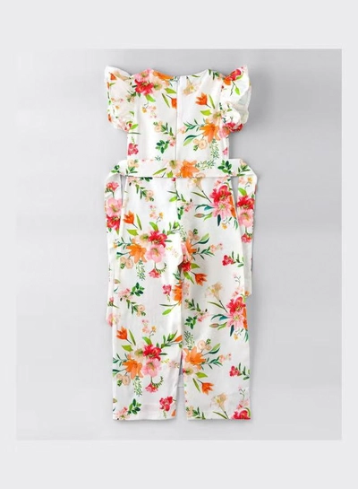 HASHQLO Flower Printed Full Length Jumpsuit Multicolour-1