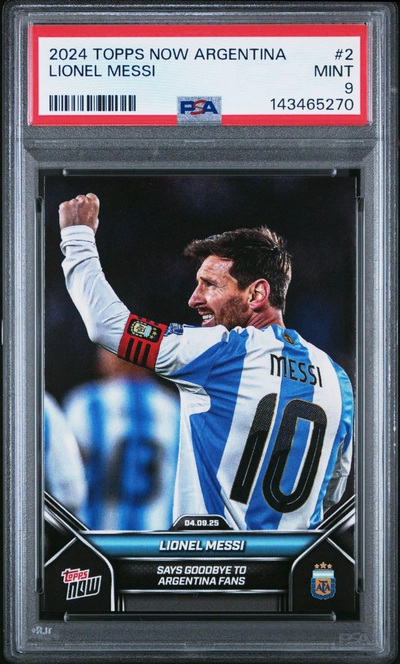 Lionel Messu 2024 Topps Now Argentina PSA 9-0