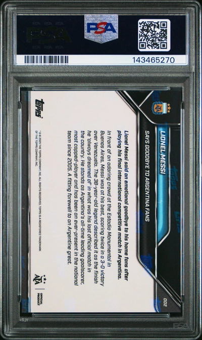 Lionel Messu 2024 Topps Now Argentina PSA 9-1