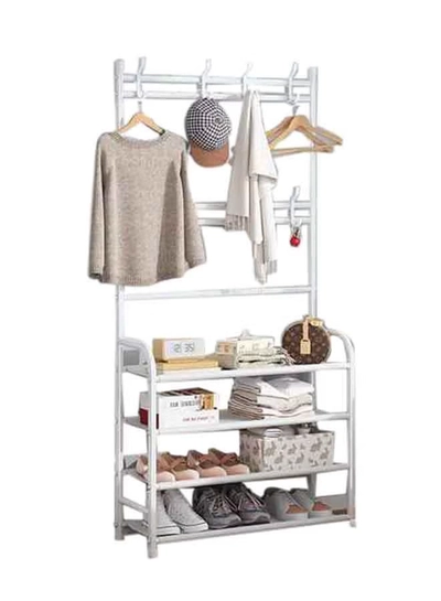 Sharpdo Multi-Layer Shoe Rack White 80x25.5x152.5cm-0