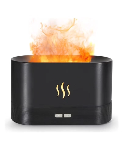 Yuwell Aroma Diffuser 180ML Aroma Flame Essential Oil Diffuser Silent Cool Mist Humidifier Air Humidifier For Home, Office, And Bedroom Black-0