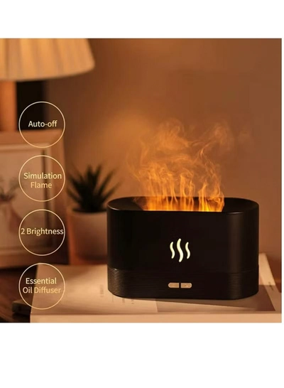 Yuwell Aroma Diffuser 180ML Aroma Flame Essential Oil Diffuser Silent Cool Mist Humidifier Air Humidifier For Home, Office, And Bedroom Black-5