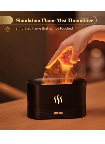 Yuwell Aroma Diffuser 180ML Aroma Flame Essential Oil Diffuser Silent Cool Mist Humidifier Air Humidifier For Home, Office, And Bedroom Black-3