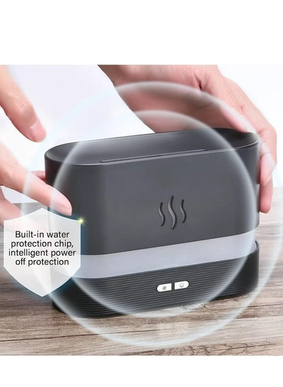 Yuwell Aroma Diffuser 180ML Aroma Flame Essential Oil Diffuser Silent Cool Mist Humidifier Air Humidifier For Home, Office, And Bedroom Black-4