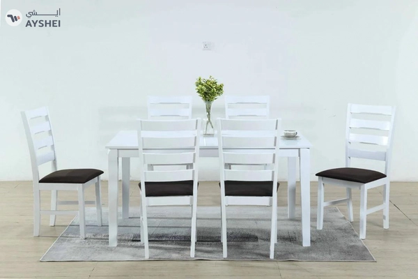 Mensam Dining Set, White, 4/6 Seater