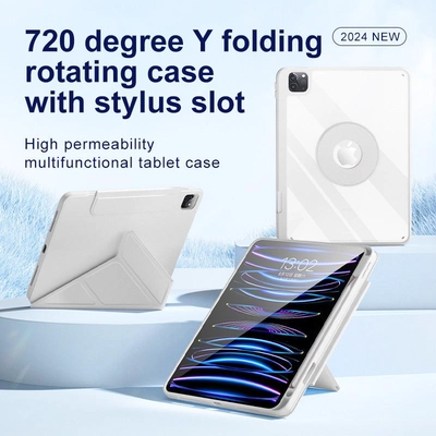 KLIK Magnetic Detachable Case for iPad Pro 11" M5/M4, White-1