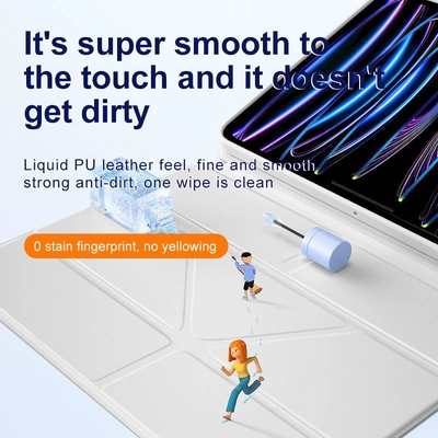KLIK Magnetic Detachable Case for iPad Pro 11" M5/M4, White-3