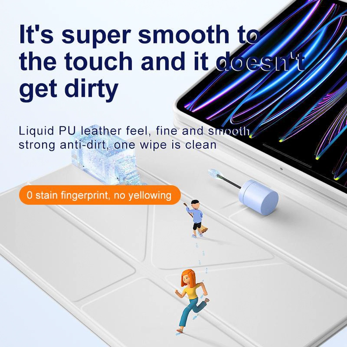 KLIK Magnetic Detachable Case for iPad Pro 11" M5/M4, White-3-3