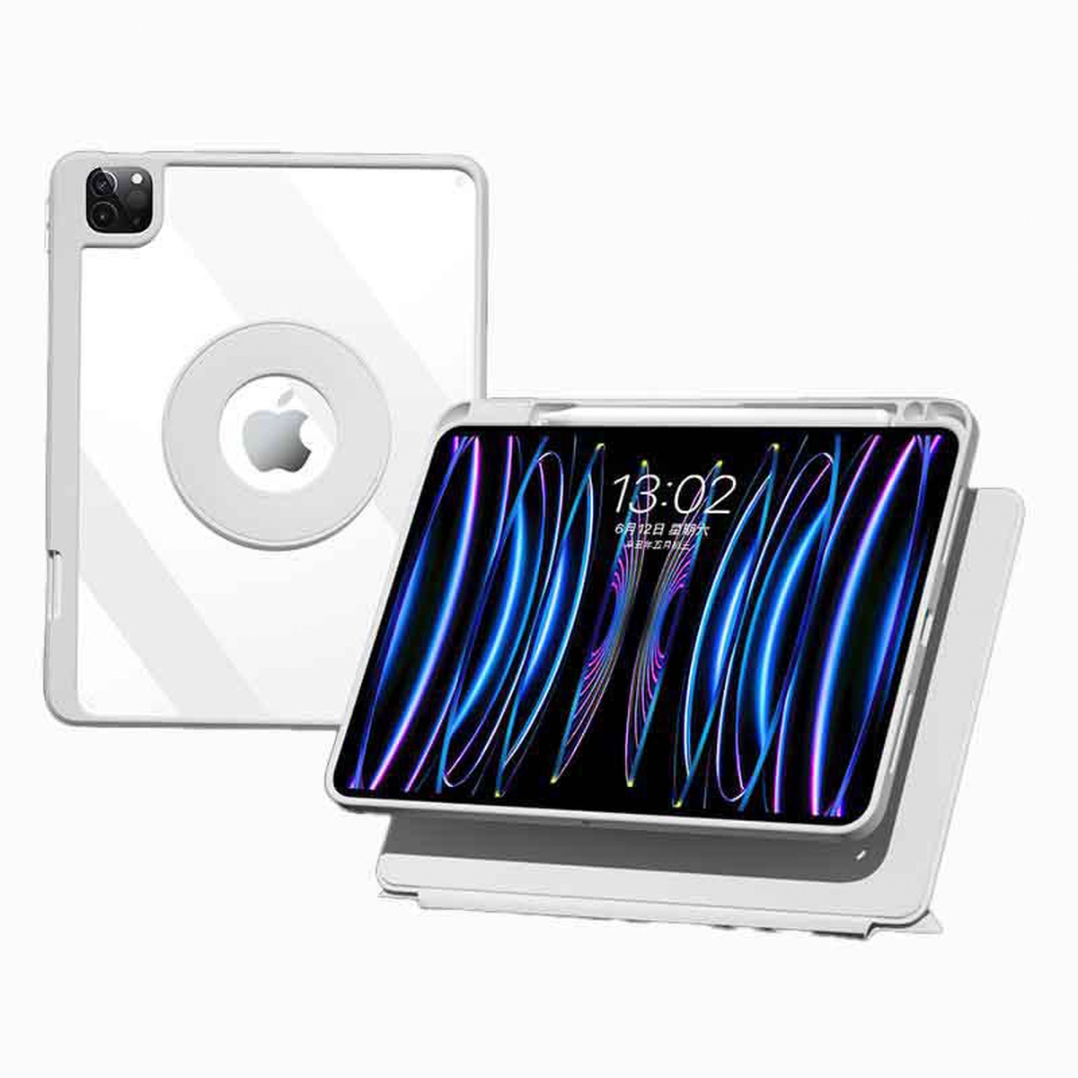 KLIK Magnetic Detachable Case for iPad Pro 11" M5/M4, White