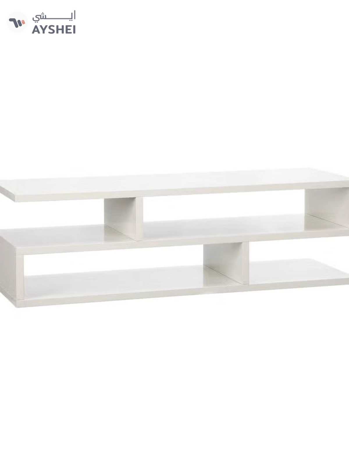 Eworld Modern TV Media Bench with Open Shelves Living Room-1-1