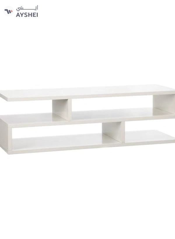 Eworld Modern TV Media Bench with Open Shelves Living Room