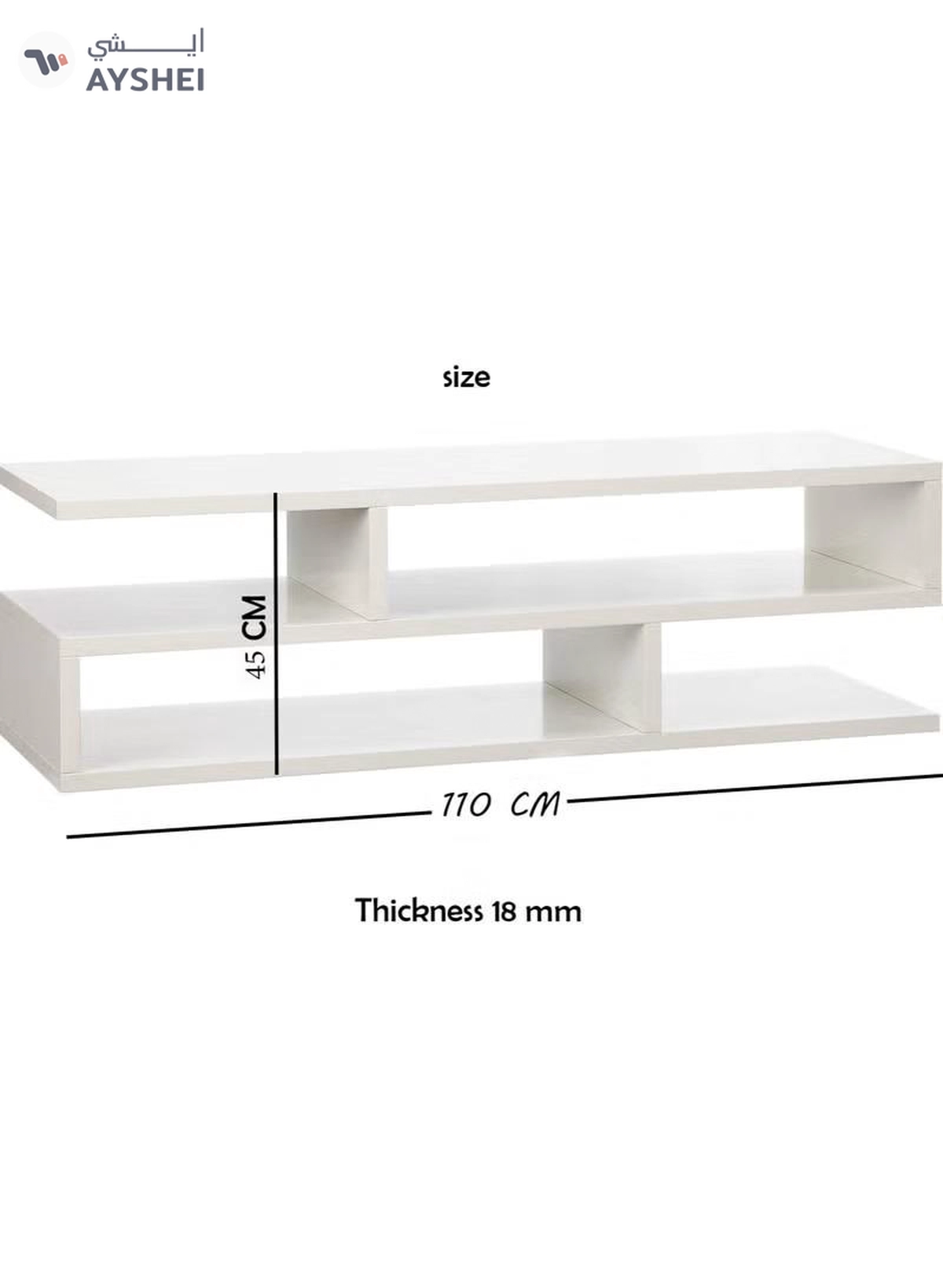 Eworld Modern TV Media Bench with Open Shelves Living Room-2-2