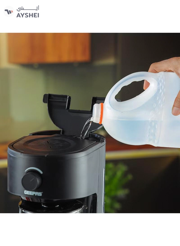 GEEPAS Ice Tea/ Coffee Maker, With Permanent Nylon Filter, GCM41516 | Ice Tea Maker with Infusion Pitcher for Hot/Cold Water | Iced Coffee Maker for Ground Coffee with Brew Strength Selector 2.5 L 700 W GCM41516 Black