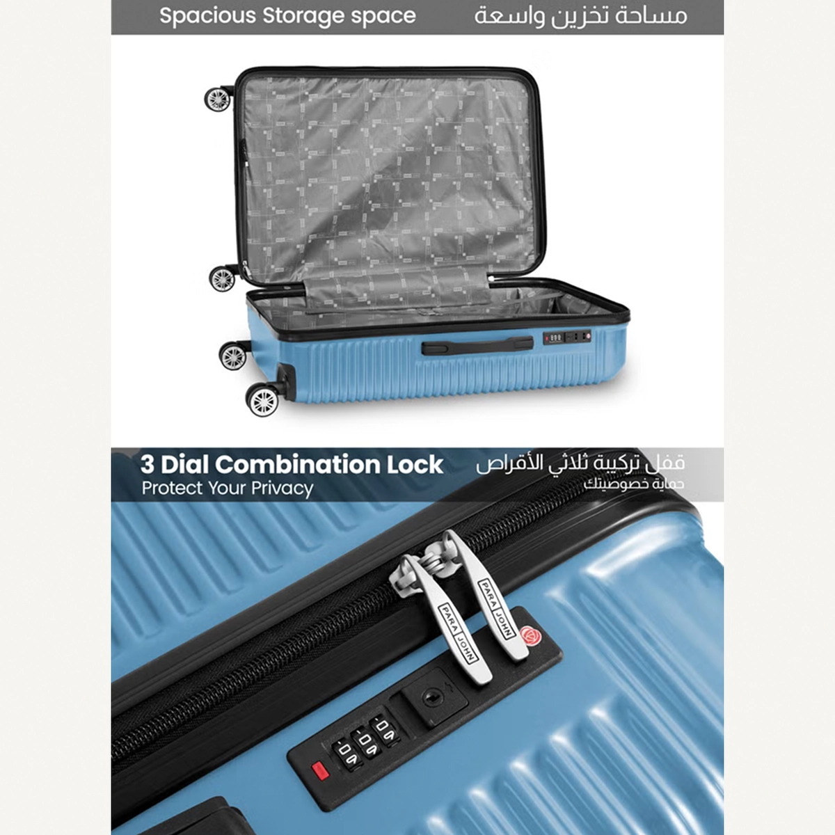 Para John AERIS 3-Piece Hard Shell Luggage Set-4-4