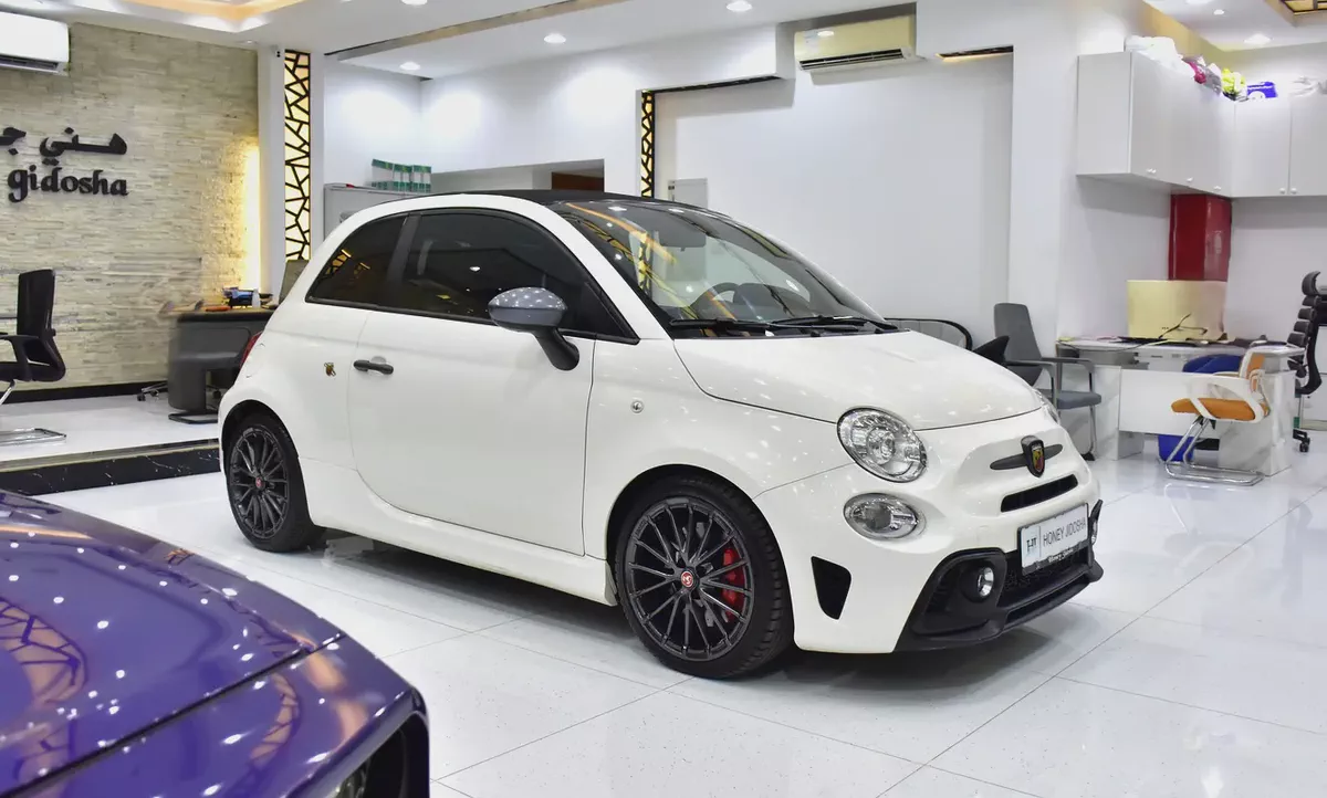 AED 1,170 EMi at 0% DP | Abarth 595 Convertible Competizione ( 2022 Model ) in White Color GCC Specs-2-2