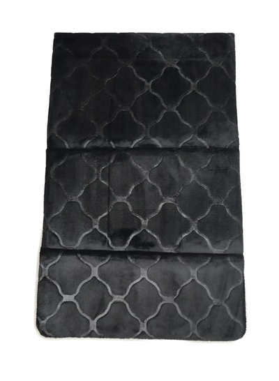 Yuwell Foldable Prayer Mat with Back Support & Carrying Bag, 2-in-1 Prayer Rug Sajadah, Anti-Slip Islamic Salah Mat Soft Velvet Mat 110×65CM for Men & Women, Portable Ramadan & Eid Gift Black-5