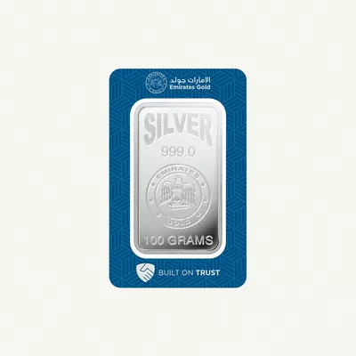 100 g Emirates Gold Silver Bar-0