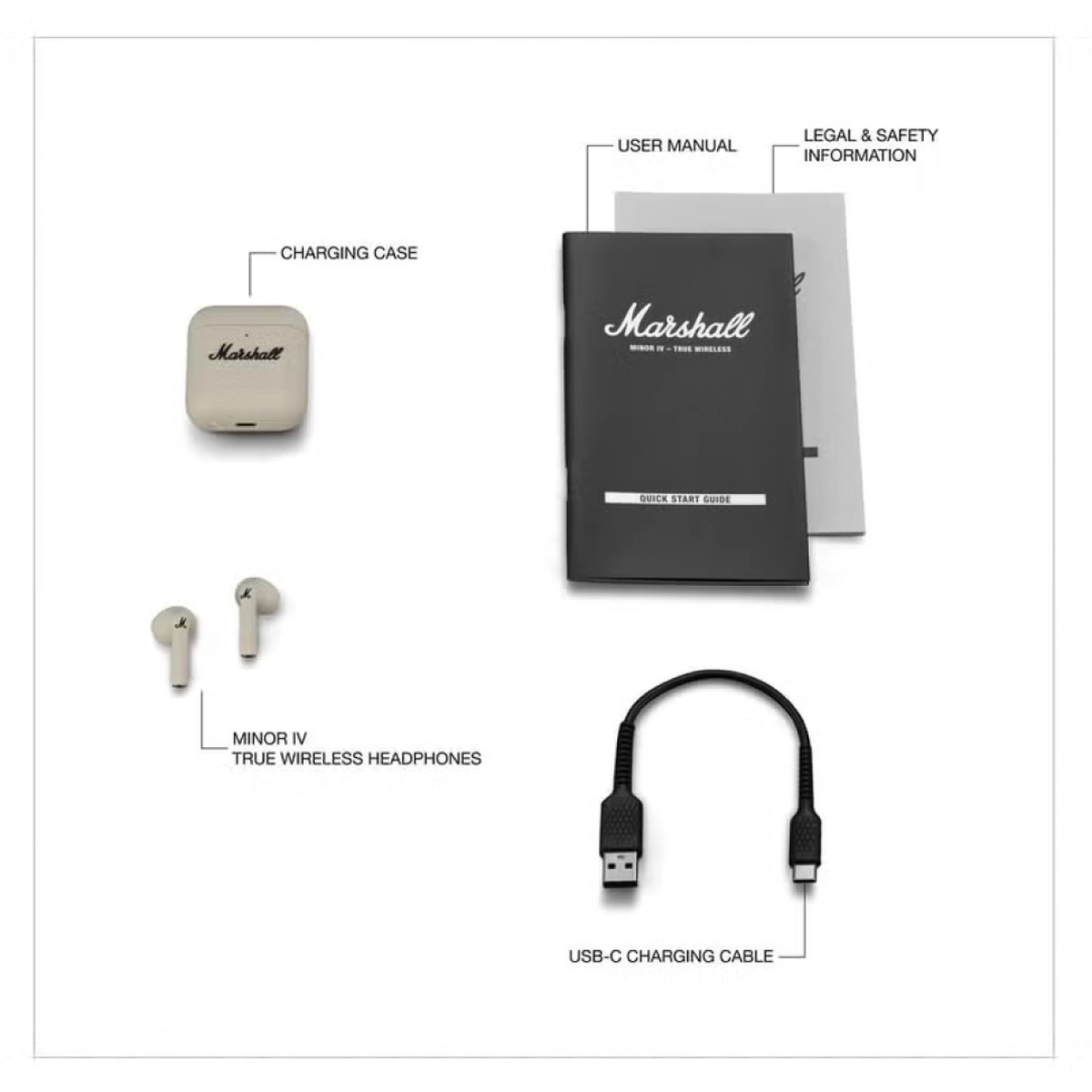 Marshall Minor IV Bluetooth Earphones - Water Resistant Earphones Bluetooth Wireless Earbuds-6-6