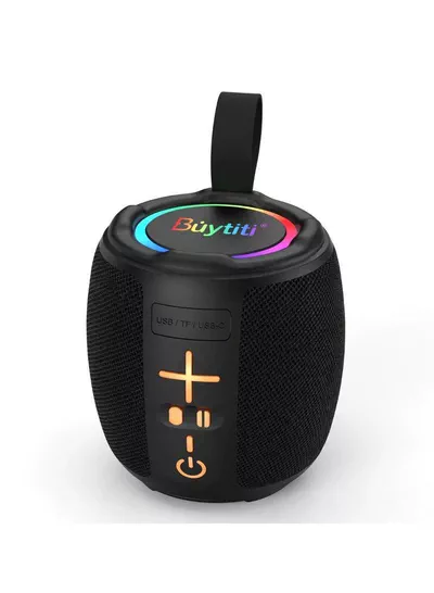 Buytiti CH-J2105 Bluetooth Portable Speaker with Dynamic RGB Lights, Powerful Sound Output, TWS Stereo Connection, FM Radio, USB and TF Card Compatibility, Rechargeable Battery, and Stylish Modern Design-1