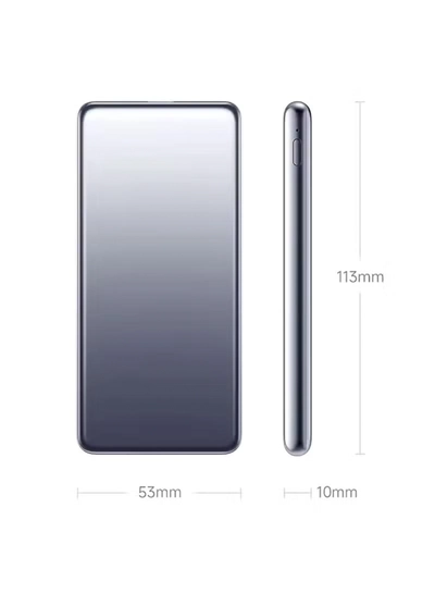 Xiaomi Ultra Slim 5000mAh Portable Power Bank, Lightweight, Fast Charging And Travel-Friendly Grey-2